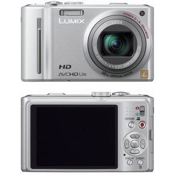 Aparat foto digital Panasonic DMC-TZ10 - 12MP, 12x optic zoom, 3 inch LCD, argintiu