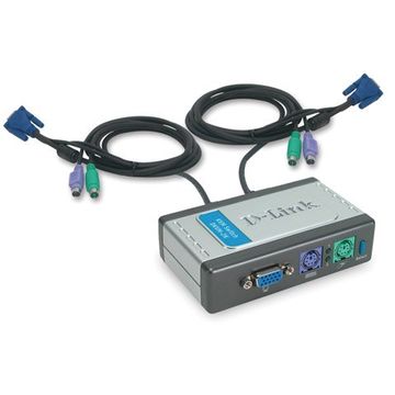 Switch D-Link DKVM-2KU - KVM 2 porturi+USB, cabluri incorporate