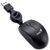 Mouse Genius Micro Traveler - Optic USB, cablu retractabil, negru