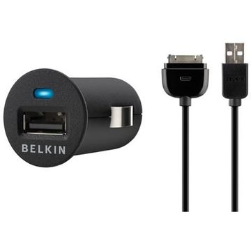 Incarcator auto USB iPhone/iPod Belkin F8Z446ea, negru