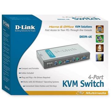 Switch KVM D-Link DKVM-4K, 4 porturi