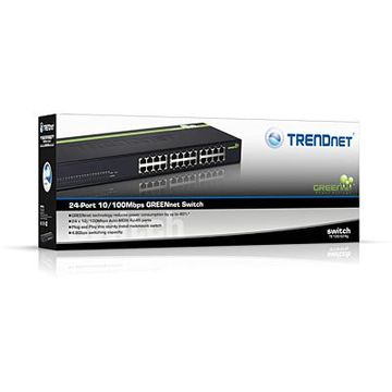 Switch Trendnet TE100-S24g - 24 ports, 10/100 Mbps, GREENnet