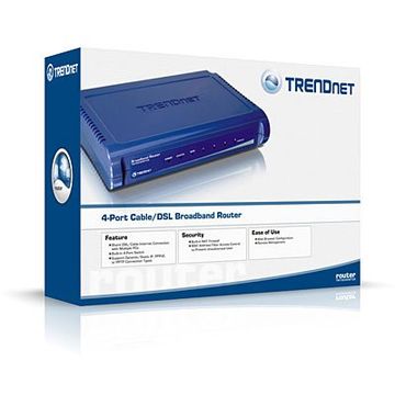 Router Trendnet TW100-S4W1CA - Broadband 10/100 Mbps DSL/CABLE, 4 port switch