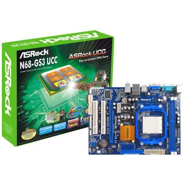Placa de baza ASRock N68-GS3-UCC, Nforce 630A + GeForce7025, Socket AM3
