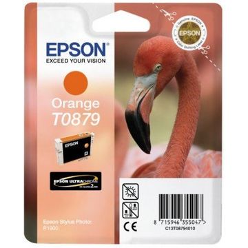 Toner Epson T0879 - UltraChrome Hi-Gloss2, Orange, Stylus Photo R1900