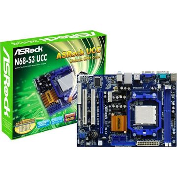 Placa de baza ASRock N68-S3 UCC, Chipset GeForce 7025 / nForce 630a, Socket AM3