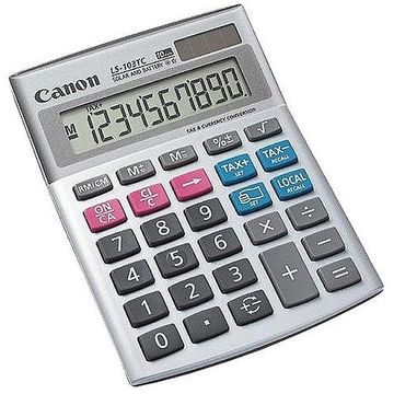 Calculator de birou Canon LS-103TC, 10 cifre, alimentare dubla