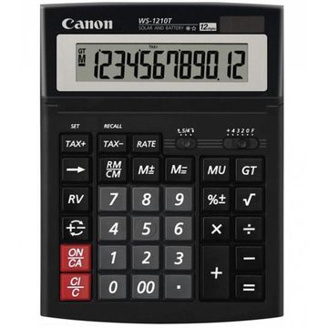 Calculator de birou Canon WS-1210T, 12 cifre, alimentare dubla