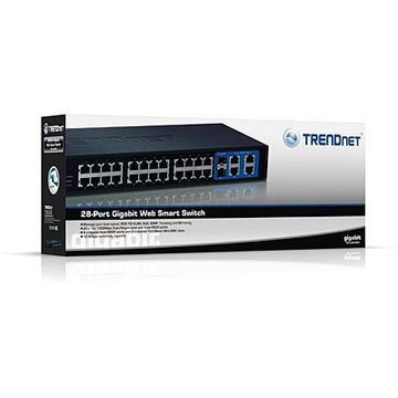 Switch Trendnet TEG-424WS, 24-port 10/100, 4 x Gigabit