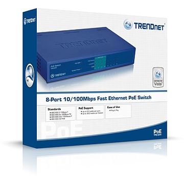 Switch Trendnet TPE-S44, 8-Port PoE 10/100Mbps, 4-port PoE / 4-port 10/100Mbps