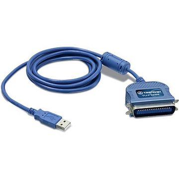 Cablu adaptor TRENDnet USB to Parallel Converter, 2 m, albastru