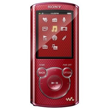 Player Sony NWZ-E464, 8GB, display 2 inch LED, rosu