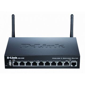 Router wireless Router wireless-N D-Link DSR-250N, 8 x LAN, 2 x WAN