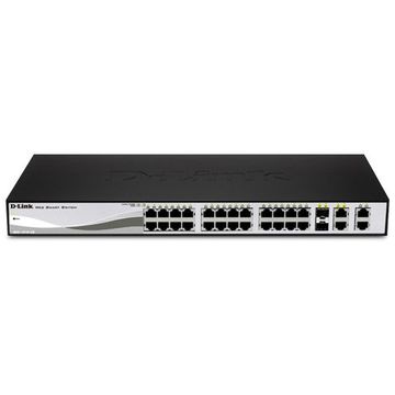 Switch D-Link DES-1210-28P, 24 porturi 10/100 Mbps, 2 x SFP, 2 x Gigabit