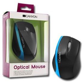 Mouse Canyon CNR-MSO01NBL,Optical 800dpi, USB 2.0, Black/Blue