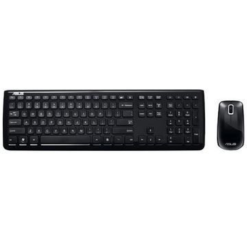Tastatura Asus W3000 Chiclet, wireless, multimedia + mouse optic, 1000dpi, negru