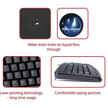 Tastatura Genius Standard KB-110X, Spill resistant, USB