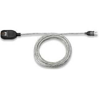 Cablu prelungitor USB Manhattan A male-A female, 5 metri, Argintiu