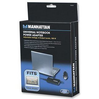 Alimentator notebook universal Manhattan, 8 Output Levels, 100 W, USB, Negru