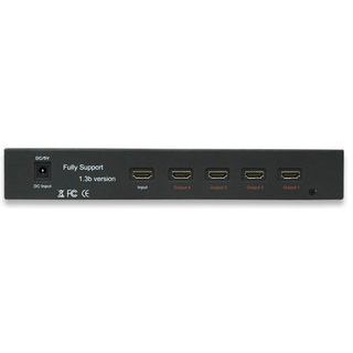 Splitter HDMI 1.3 Manhattan, 4 porturi, Negru