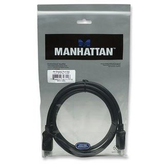Cablu monitor DisplayPort Manhattan, DP MALE DP-Male, 2.0 m, Negru