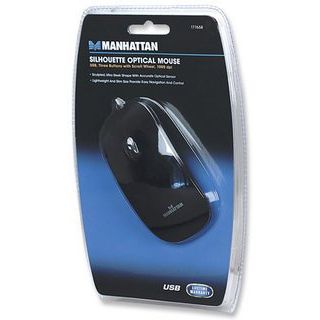 Mouse Manhattan Silhouette, USB, optic, 1000 dpi, Negru