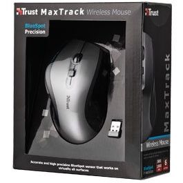Mouse Trust MaxTrack, Wireless, 6 butoane, 1000dpi, Negru-argintiu