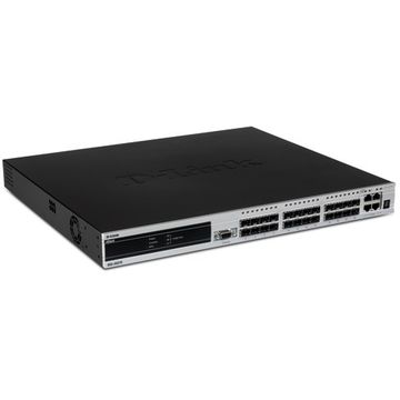 Switch D-Link DGS-3627G, 24 porturi SFP, 10/100/1000 BASE-T x 4 porturi Combo