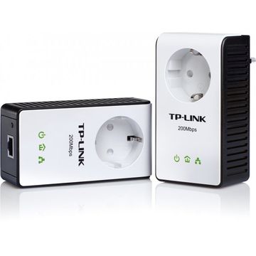 Adaptor Powerline TP-LINK AV200 cu priza TP-LINK, 200Mbps, HomePlug AV, Set 2 buc