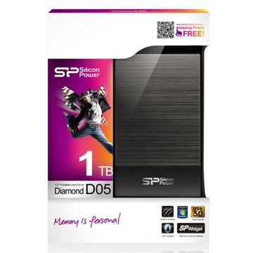 Hard disk extern Silicon Power Diamond D05, 1TB, 2.5 inch, USB 3.0, gri