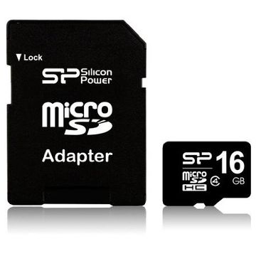 Card memorie Silicon Power Micro SDHC 16GB, Class 4 + adaptor SD