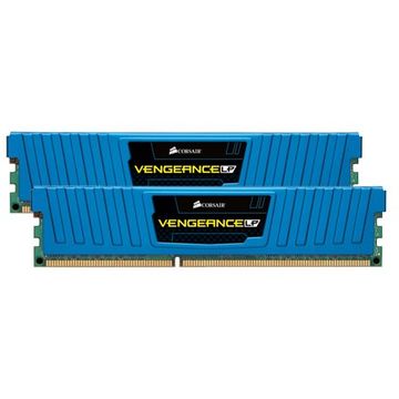 Memorie Corsair Vengeance, DDR3, 8GB, 1600 CL9, Blue LP, Dual Channel Kit Rev. A