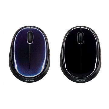 Mouse Gigabyte Aire M1, Optic, 1000 dpi, USB retractabil, Negru/Albastru