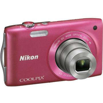 Aparat foto digital Nikon Coolpix S3300, 16MP, 6x zoom optic, Roz