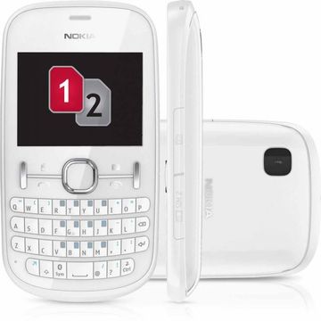 Telefon mobil Nokia Asha 200 Dual Sim, Alb
