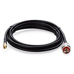 Cablu convertor TP-LINK TL-ANT24PT3, N-type la RP-SMA T/T, Pigtail, 3m, Negru