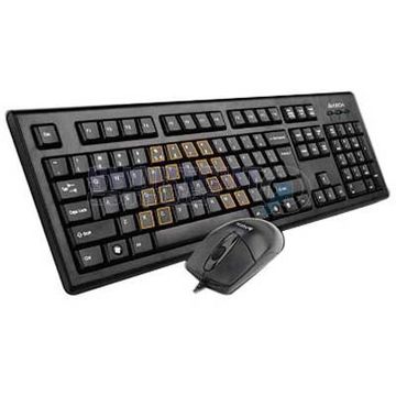 Tastatura A4Tech KRS-85 + Mouse OP-720-B USB, Black