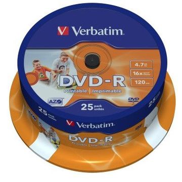 Verbatim DVD-R printabil 25 bucati, 16x, 4.7GB