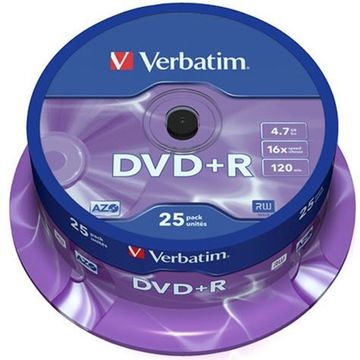 DVD+R Verbatim 25 bucati, 16x, 4.7GB