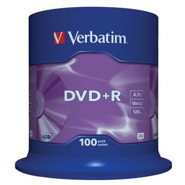 DVD+R Verbatim 100 bucati, 16x, 4.7GB
