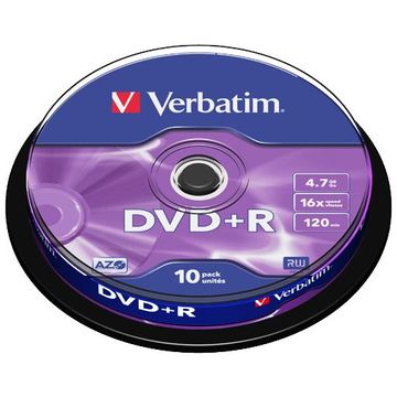 DVD+R Verbatim 10 bucati, 16x, 4.7GB