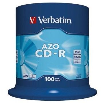 CD-R AZO Verbatim 100 bucati, 52x, 700MB