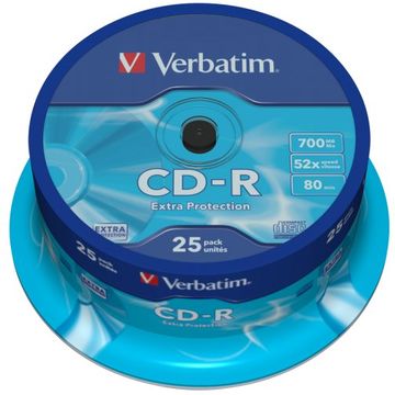 CD-R Verbatim 25 bucati, 52x, 700MB