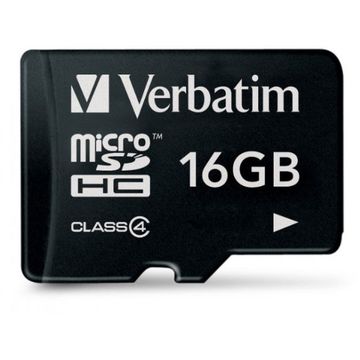 Card memorie Verbatim Micro SDHC 16GB, Class 4