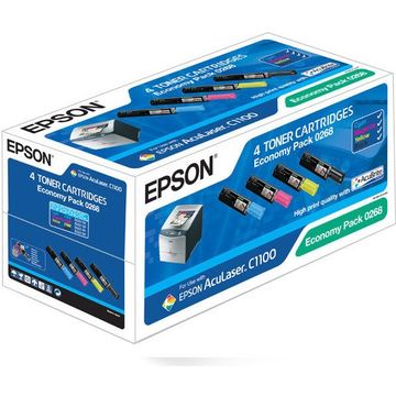 Pachet 4 tonere laser Epson C13S050268 color + negru