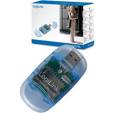 Card reader LogiLink CR0015 mini, extern, stick USB 2.0, SD, micro SD