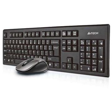 Tastatura A4Tech 7100N V-track Kit Wireless Tastatura + Mouse (GR-85 + G7-630N), USB, Negru