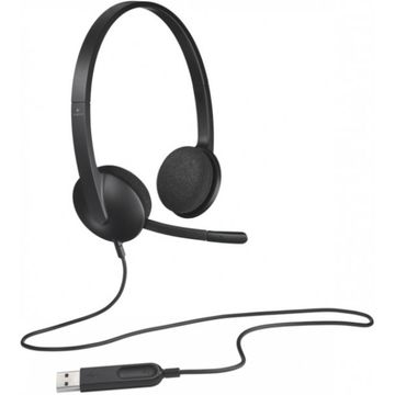 Casti Logitech H340 Headset cu microfon, negre