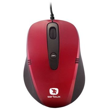Mouse Serioux Cruzer 170, 1600dpi, Optic USB, rosu