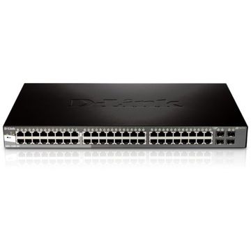 Switch D-Link DGS-1500-52, 48 porturi, 10/100/1000T, 4 porturi SFP Gigabit